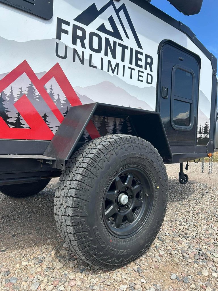 Good all-terrain tires are mandatory for an off-road hunting camper.